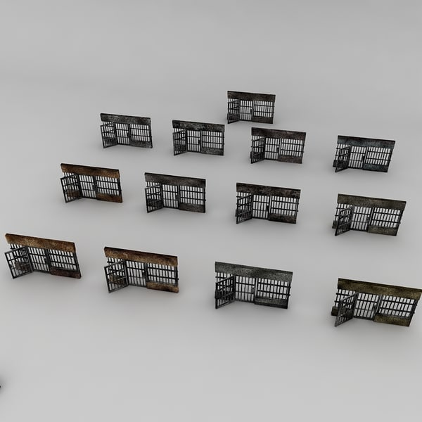 3d model prison door - Prison doors textured collection by Litarvan