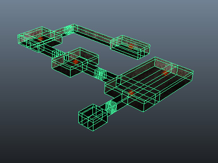 free level scene 3d model - Rooms by elijah3d