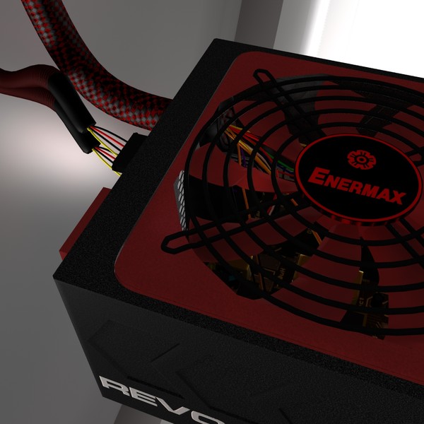 3ds max enermax 1350w revolution component - Enermax 1350W Revolution PSU by The Freak Factory