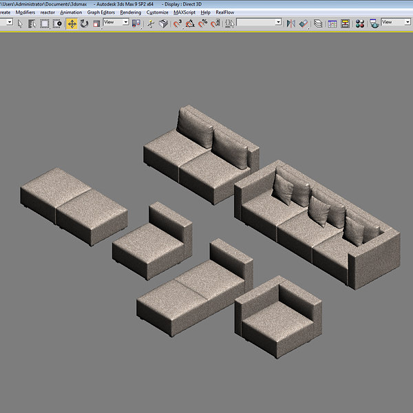3d model minotti braque sofa - Minotti Braque Sofa by jimd