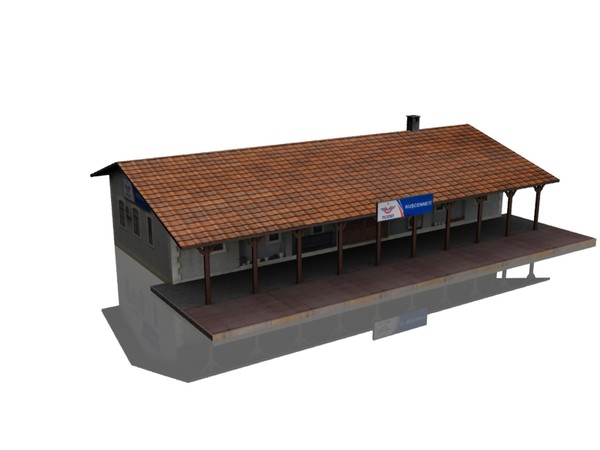 3d model of tcdd kuscenneti train station - TCDD Kuscenneti Train Station by Mertcan0403