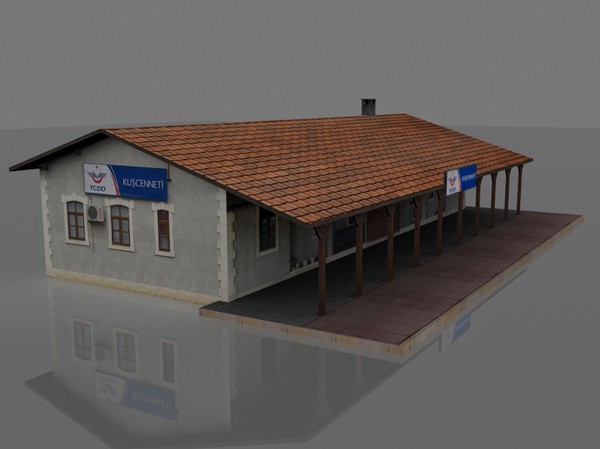 3d model of tcdd kuscenneti train station - TCDD Kuscenneti Train Station by Mertcan0403