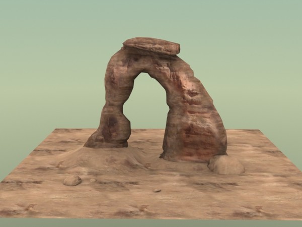 arch structure terrain 3d max - Delicate Arch Rock by PolyPro