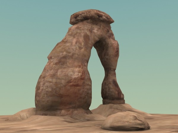 arch structure terrain 3d max - Delicate Arch Rock by PolyPro