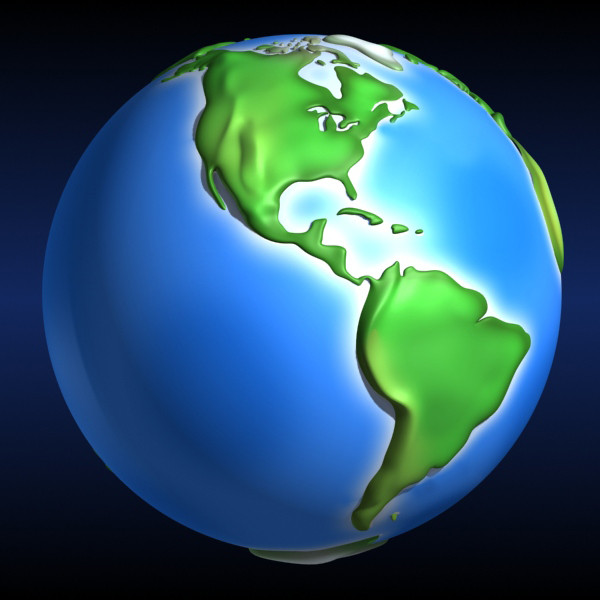 3d model cartoon earth continents - Toon Earth... by Denys Almaral