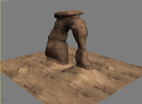 arch structure terrain 3d max - Delicate Arch Rock by PolyPro