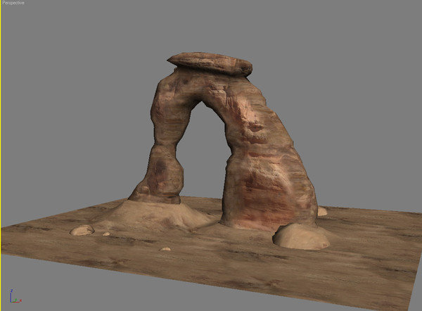 arch structure terrain 3d max - Delicate Arch Rock by PolyPro