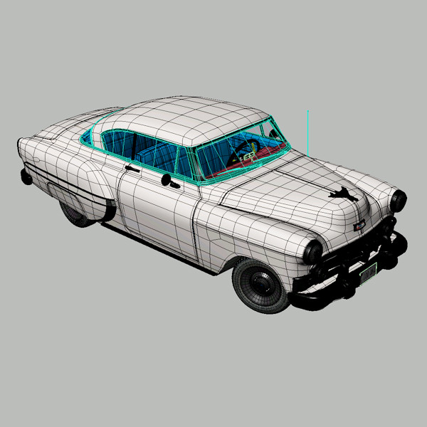 vintage car 3d model - Chevrolet Bel Air 1953 by guillaume_44