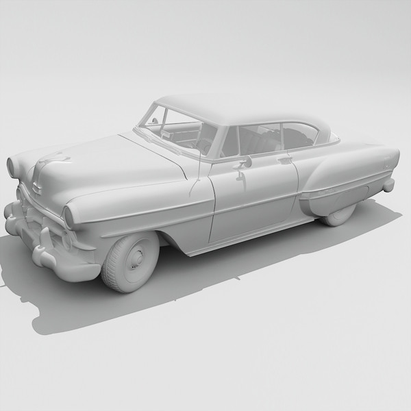 vintage car 3d model - Chevrolet Bel Air 1953 by guillaume_44