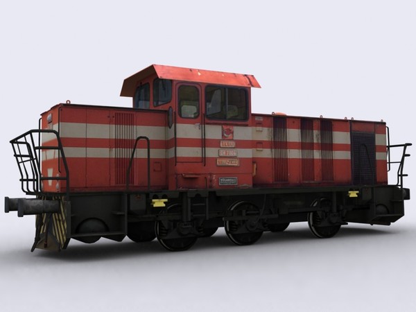 tcdd dh7006 diesel hydraulic 3d max - TCDD DH7006 (Diesel/Hydraulic Locomotive) by Mertcan0403