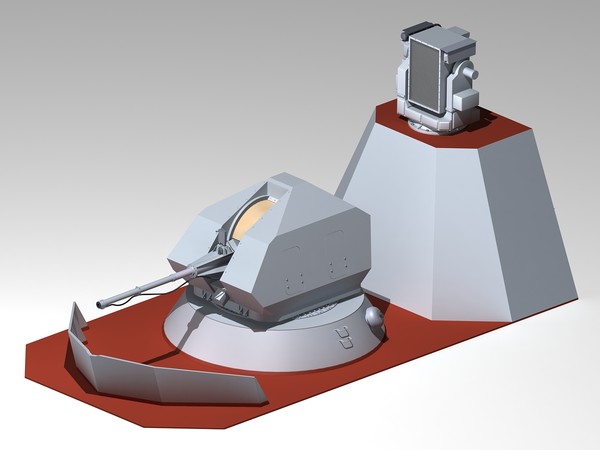 a-190 100 mm shipborne 3d model - A-190, 100 mm shipborne automatic gun mount. by selena3D
