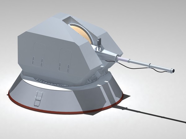 a-190 100 mm shipborne 3d model - A-190, 100 mm shipborne automatic gun mount. by selena3D
