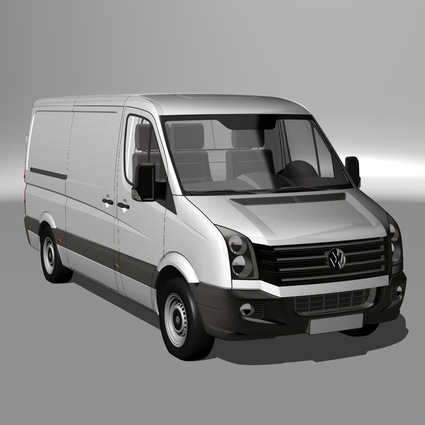 crafter van 2011 normal 3d model - VW Crafter Van 2011 Normal Roof by DreiDe