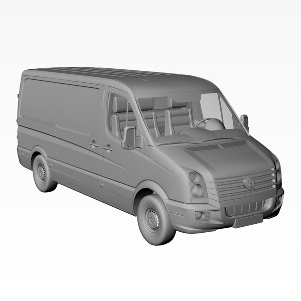 crafter van 2011 normal 3d model - VW Crafter Van 2011 Normal Roof by DreiDe