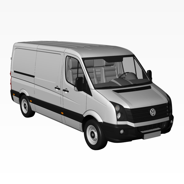crafter van 2011 normal 3d model - VW Crafter Van 2011 Normal Roof by DreiDe