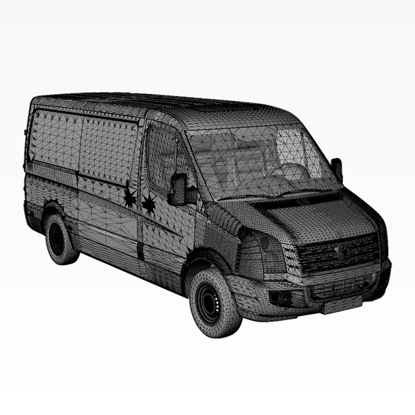 crafter van 2011 normal 3d model - VW Crafter Van 2011 Normal Roof by DreiDe