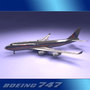 747-400 airliner american 747 jumbo 3d 3ds