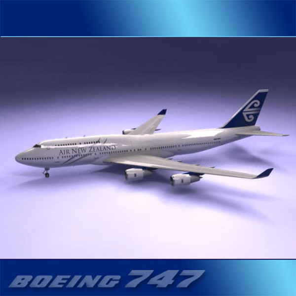 747-400 airliner air new max - Boeing 747-400 Airliner (Air New Zealand) by PerspectX