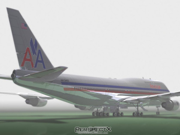 747-400 airliner american 747 jumbo 3d 3ds - Boeing 747-400 Airliner (American Airlines) by PerspectX