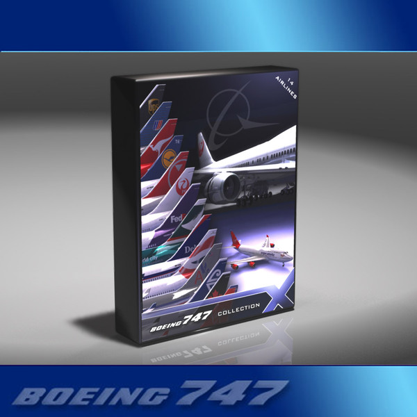 airlines 747 jumbo jet 3ds - Boeing 747-400 Collection... by PerspectX