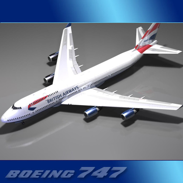 airlines 747 jumbo jet 3ds - Boeing 747-400 Collection... by PerspectX