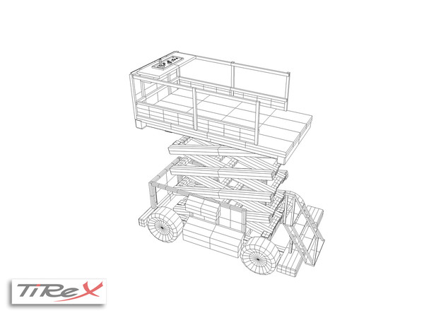 scissor lift low-poly 3d model - Scissor Lift (Low-Poly) by TiRex3D