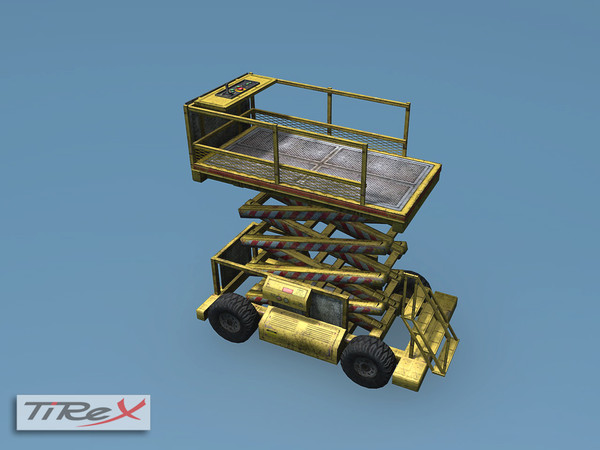 scissor lift low-poly 3d model - Scissor Lift (Low-Poly) by TiRex3D