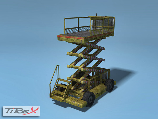 scissor lift low-poly 3d model - Scissor Lift (Low-Poly) by TiRex3D
