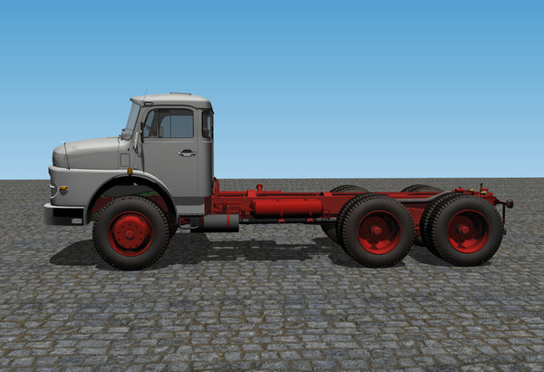 truck lak 2426 6x6 3d 3ds - Mercedes LAK 2426 6x6 by DreiDe