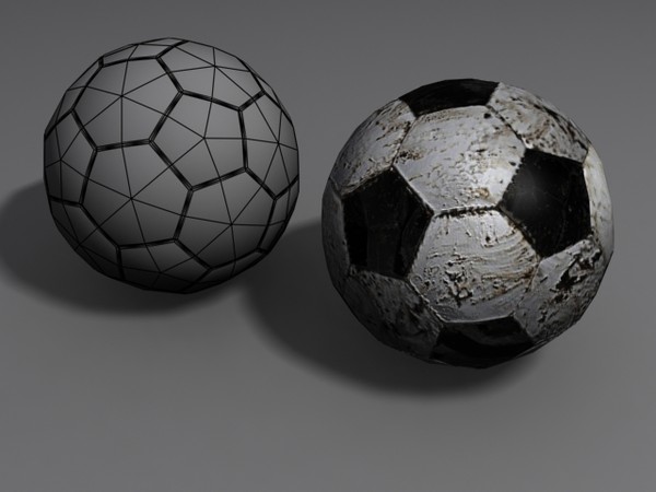 dirty soccer ball 3d model - Dirty soccer ball by GurnisLV
