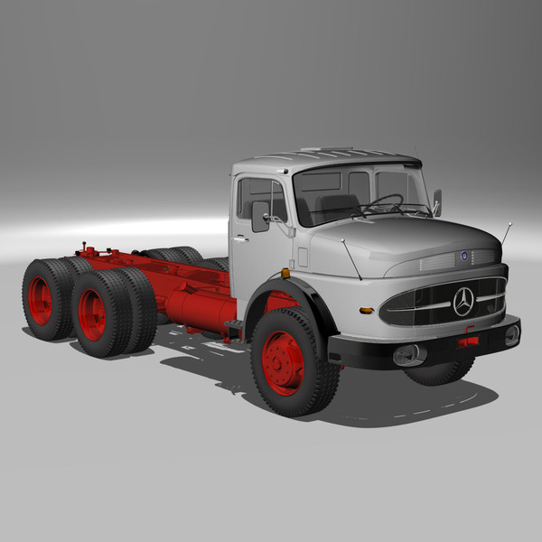 truck lak 2426 6x6 3d 3ds - Mercedes LAK 2426 6x6 by DreiDe