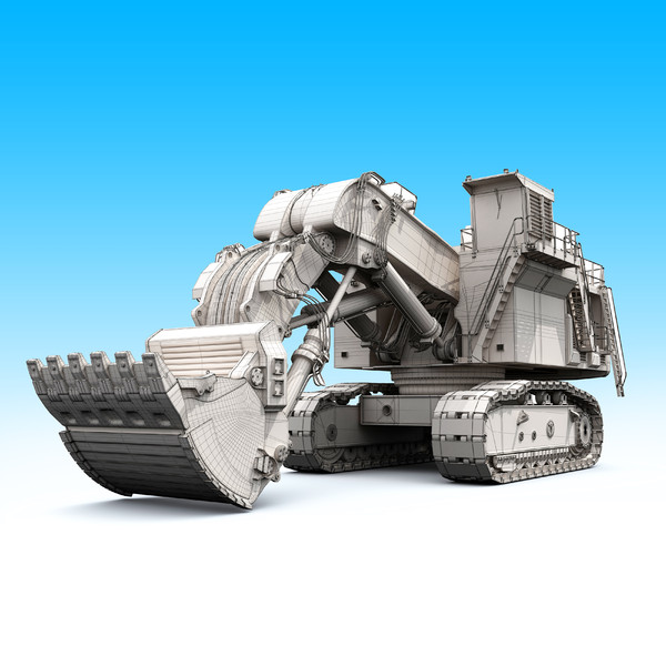 max liebherr r9800 - Liebherr R9800 by platinum3dmodels