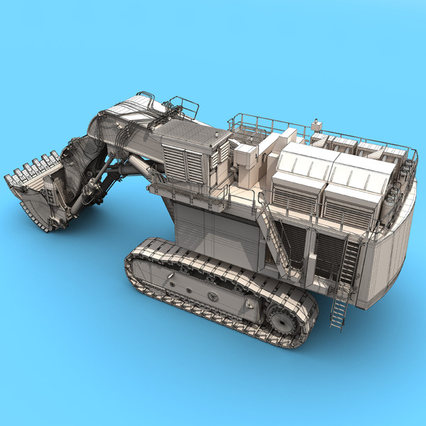 max liebherr r9800 - Liebherr R9800 by platinum3dmodels