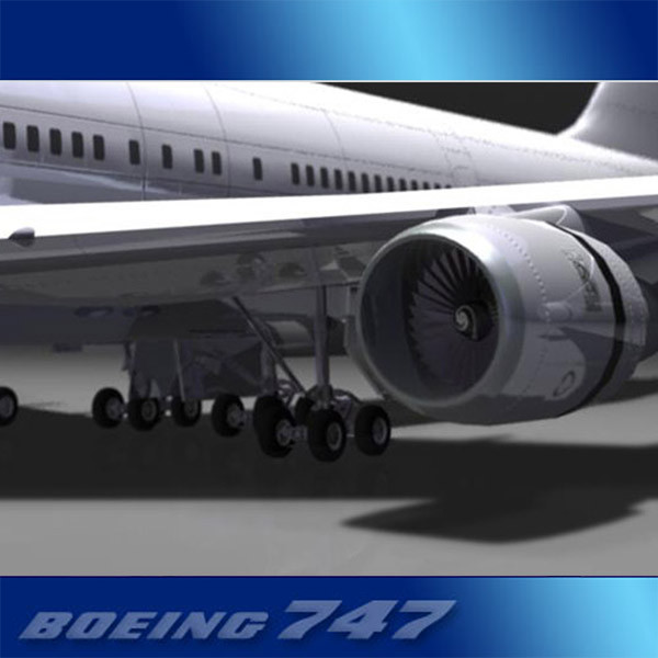 747-400 airliner qantas 747 jumbo 3d lwo - Boeing 747-400 Airliner (Qantas) by PerspectX