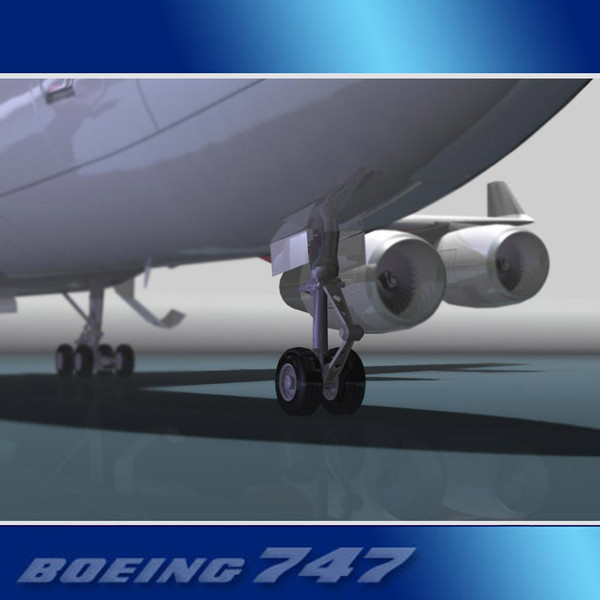 747-400 airliner qantas 747 jumbo 3d lwo - Boeing 747-400 Airliner (Qantas) by PerspectX