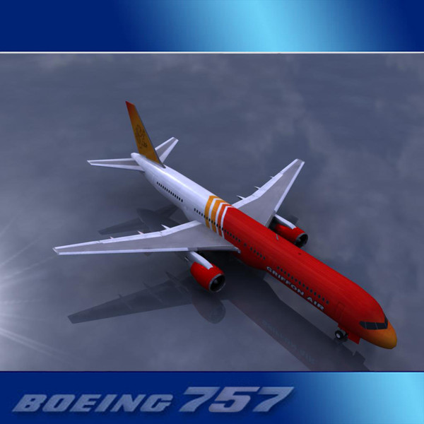 757-200 757s 3ds - Boeing 757-200 Low Poly... by PerspectX