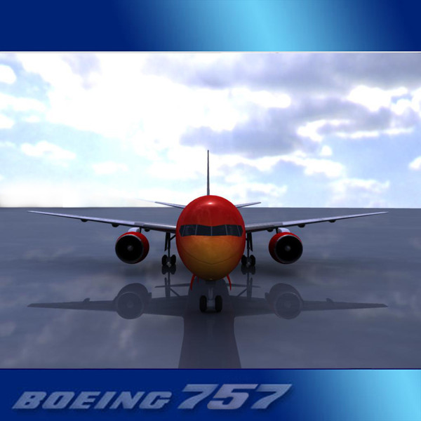 757-200 757s 3ds - Boeing 757-200 Low Poly... by PerspectX