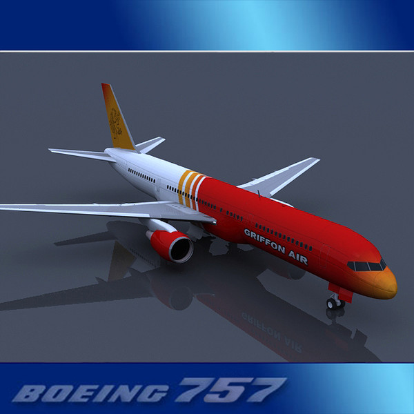 757-200 757s 3ds - Boeing 757-200 Low Poly... by PerspectX