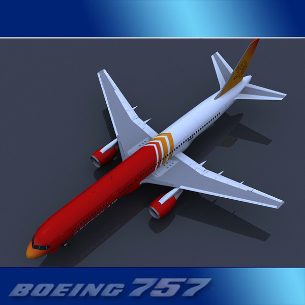 757-200 757s 3ds - Boeing 757-200 Low Poly... by PerspectX