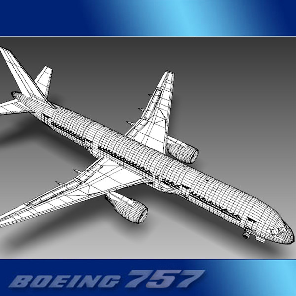 757-200 757s 3ds - Boeing 757-200 Low Poly... by PerspectX