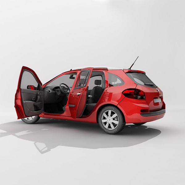 sedan renault 3d max - Renault Clio Grandtour by guillaume_44