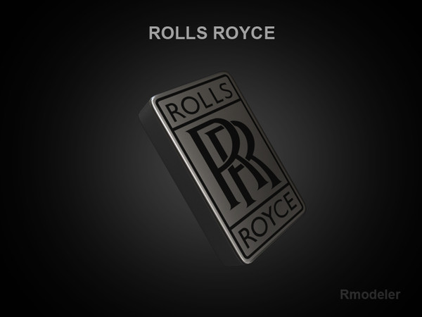 logo rollsroyce 3d model - RollsRoyce 3d Logo by Serega Rozhnov