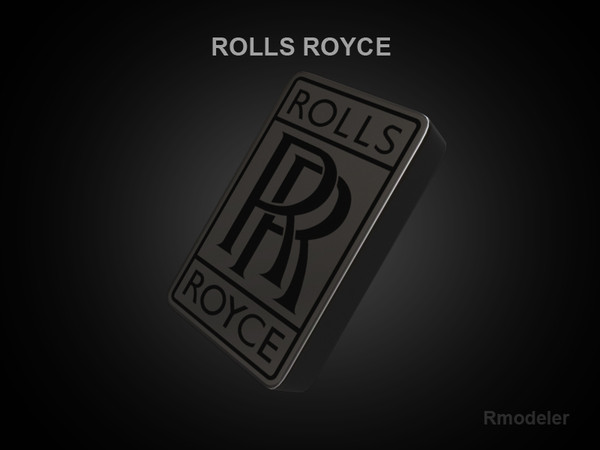 logo rollsroyce 3d model - RollsRoyce 3d Logo by Serega Rozhnov