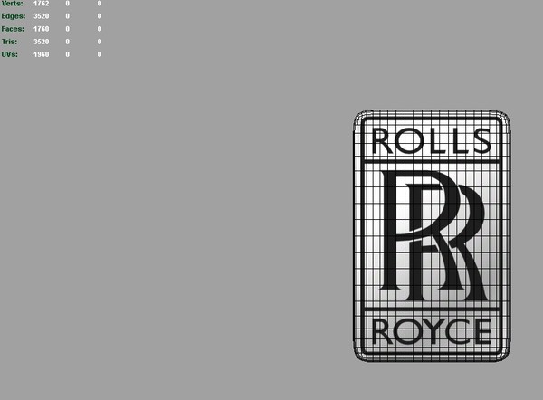 logo rollsroyce 3d model - RollsRoyce 3d Logo by Serega Rozhnov