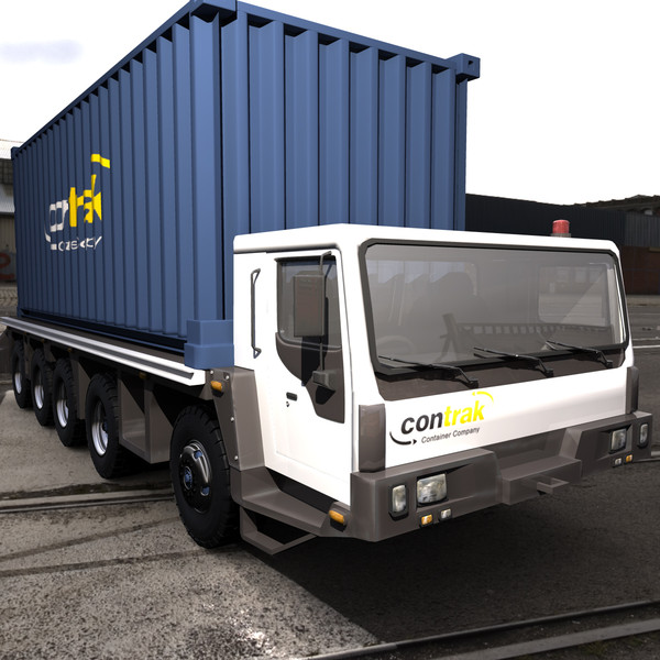 3d container truck vehicle model - Container Truck by ignisfatuus