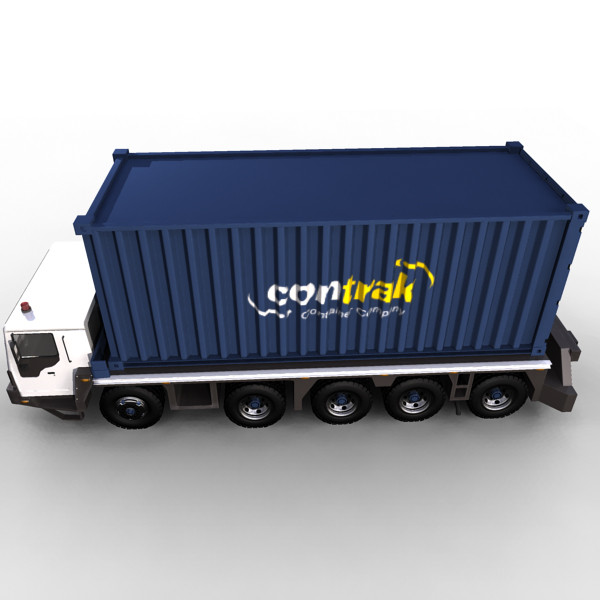 3d container truck vehicle model - Container Truck by ignisfatuus