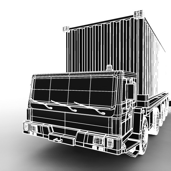 3d container truck vehicle model - Container Truck by ignisfatuus