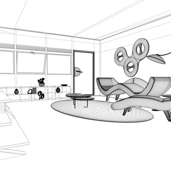 3d model render - Modern Livingroom by KeremGogus
