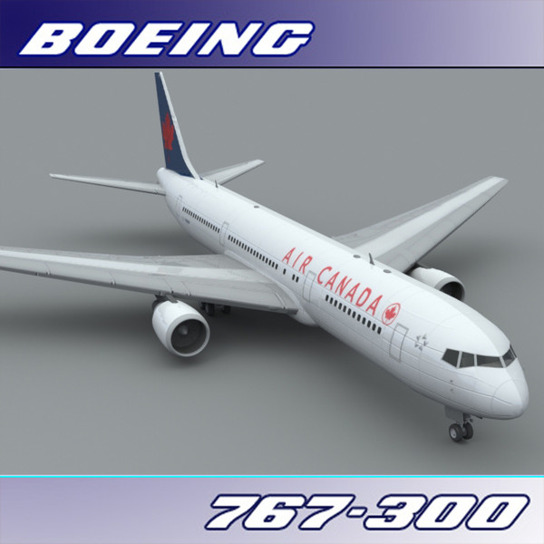 3d model 767-300 air canada - Boeing 767-300 (Air Canada) by PerspectX