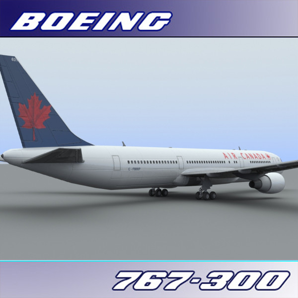 3d model 767-300 air canada - Boeing 767-300 (Air Canada) by PerspectX